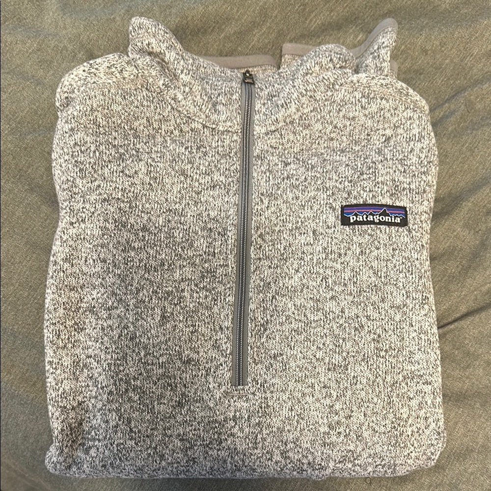 Patagonia Heathered Gray Zip Pullover